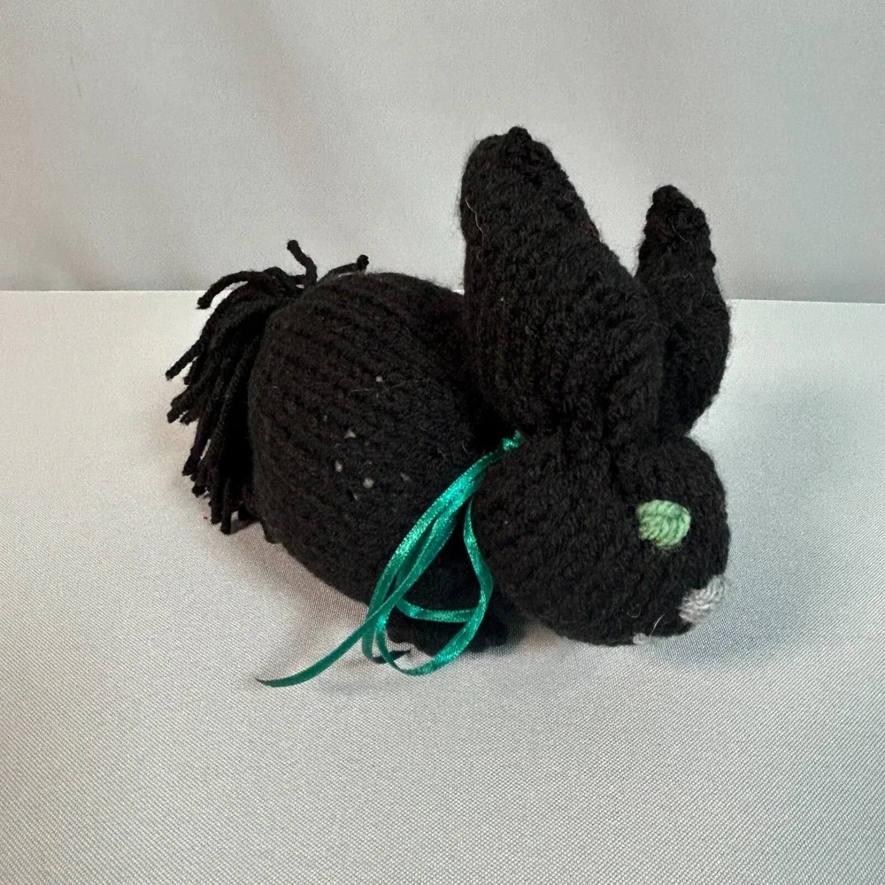 Handmade Crochet Lot of 4 Animals Dolls Toys - Bear, Mermaid, Rabbit, Armadillo‎